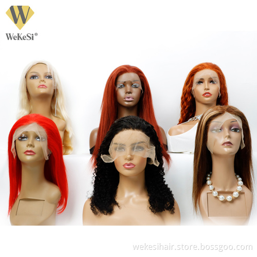 Wholesale Ombre Blonde Short Human Hair Wig Lace Front Wig Brazilian Virgin 100% Human Hair Full Lace Wig With Highlights